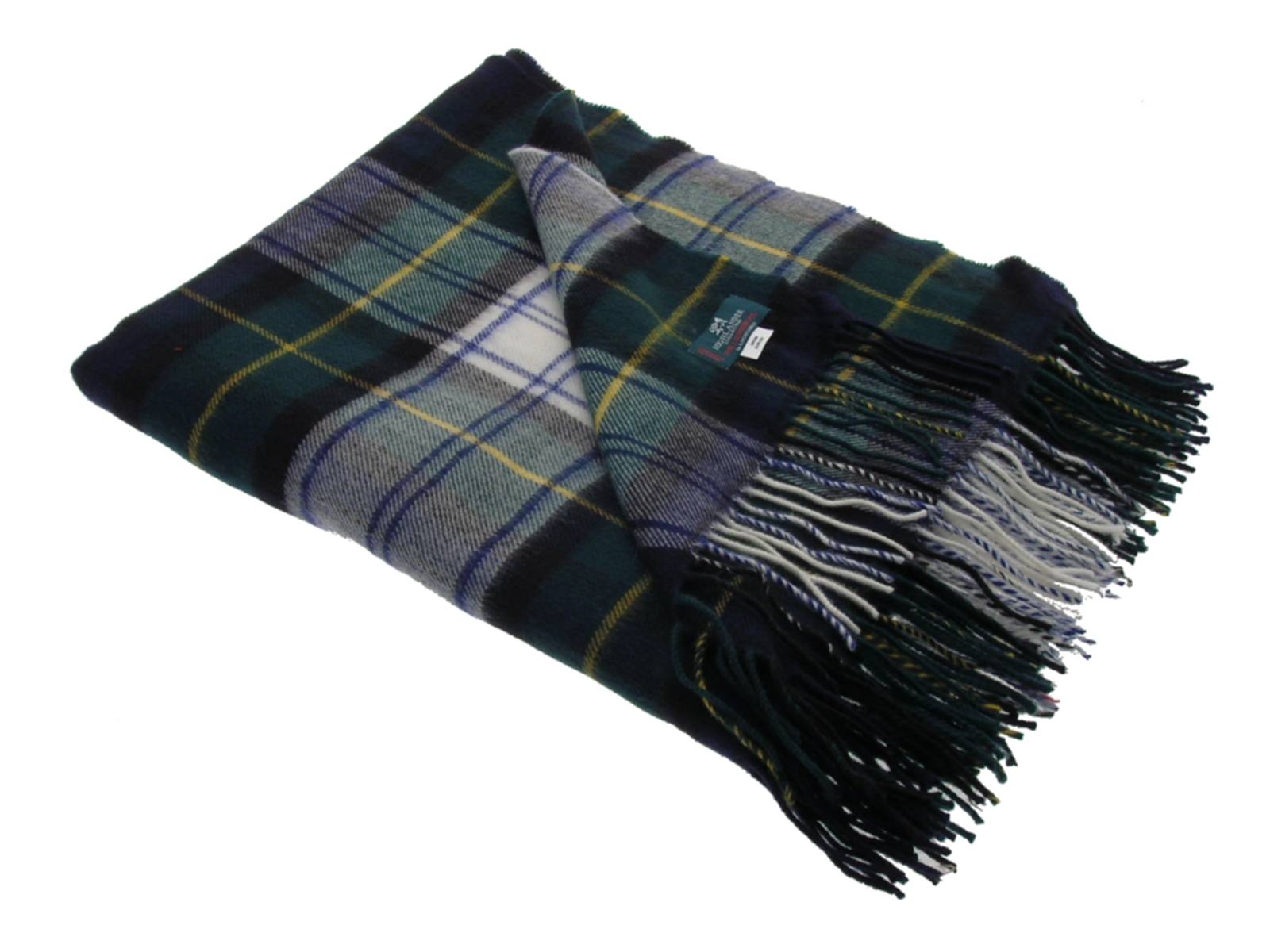 Gordon Dress Tartan Lambswool Blanket - Click Image to Close